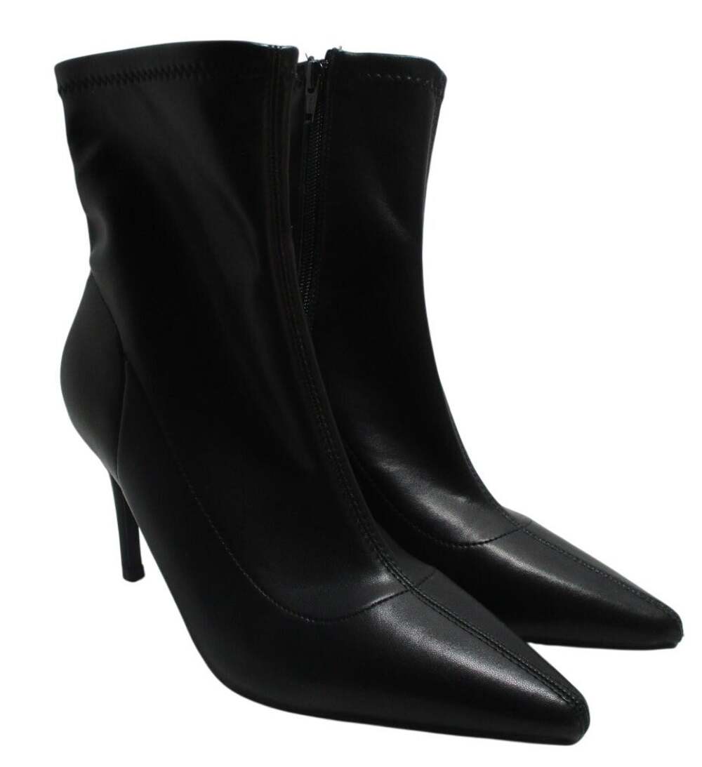 Sonoma Women's Black Zip High Heel Ankle Boots Size 7.5M